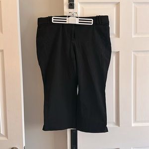 Wide leg black Lane Bryant capris